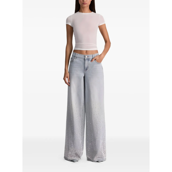 Alice + Olivia Amazing Embellished Jean 28 - Picture 2 of 13